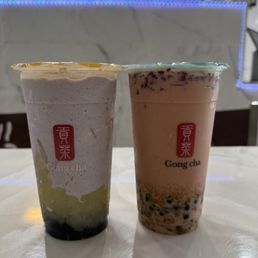Dragon Fruit Mango Milk Tea