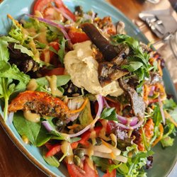 Hummus eggplant salad