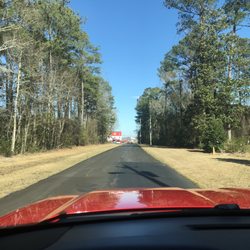 Coastal Plains Raceway - Road to race track from entrance
