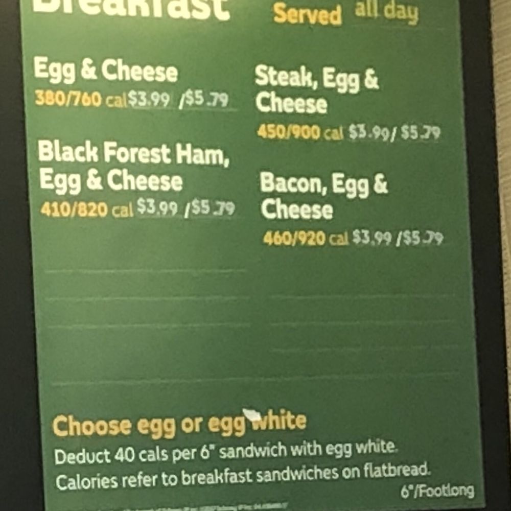 a menu for breakfast a menu for breakfast