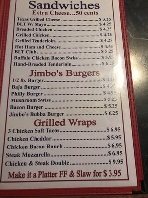 Menu photo 7 Jimbo's 2.0 Pub & Eatery Anderson, IN Menu photo 7 Jimbo's 2.0 Pub & Eatery Anderson, IN