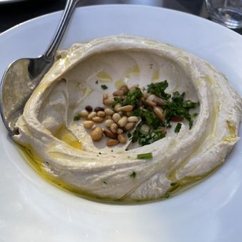 Oren's Hummus - Hummus Jaffa Style A unique, thicker style of hummus with more garlic, pine nuts, olive oil and parsley - Mediterranean Near Me - Palo Alto, California Oren's Hummus - Hummus Jaffa Style A unique, thicker style of hummus with more garlic, pine nuts, olive oil and parsley - Mediterranean Near Me - Palo Alto, California