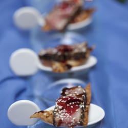 Chef Exclusive Catering and Personal Chef Services - Sesame Tuna with wild berry sauce