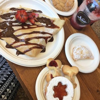 Xielo Artisan Desserts - Nutella, Banana and Strawberry Crepe with a few other delights! - Creperies Near Me - Oxnard, California Xielo Artisan Desserts - Nutella, Banana and Strawberry Crepe with a few other delights! - Creperies Near Me - Oxnard, California