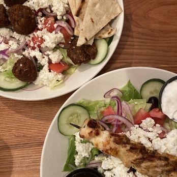 Yianni's Cafe - Greek Salad w/ Falafel & Chicken Kebab Salad - Greek Near Me - Ocean City, New Jersey