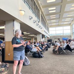 Asheville Regional Airport - Waiting area mid day.