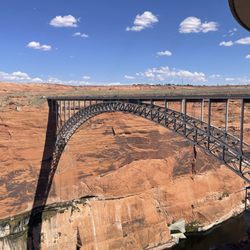 Carl Hayden Visitor Center at Glen Canyon Dam - View of the driving bridge from the deck of the visitors center! (09/02/2024)