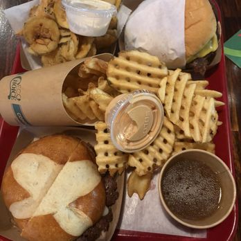 Mighty Fine - French onion single boi, classic boi double, fries and fried pickles - Burgers Near Me - Tampa, Florida Mighty Fine - French onion single boi, classic boi double, fries and fried pickles - Burgers Near Me - Tampa, Florida