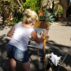 Sacred Dreams Wellness - At work in Sedona, Arizona practicing and painting with watercolors at Tlaquepaque in the summer of 2021!