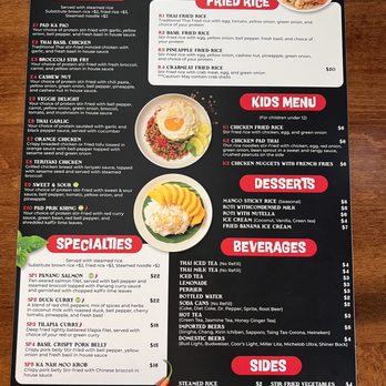 Tic Tac Thai - Menu - Thai Near Me - Spring, Texas
