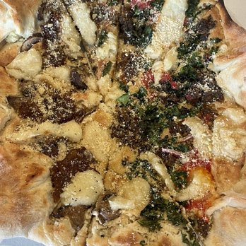Veganlitaly - Half and half Bianca and salchicha pizza - Vegan Near Me - Coral Gables, Florida Veganlitaly - Half and half Bianca and salchicha pizza - Vegan Near Me - Coral Gables, Florida