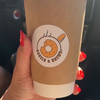 Bagels & Brews - Oat milk Chai Cappuccino - Bagels Near Me - Sesser, Illinois