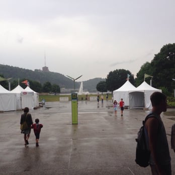 Three Rivers Arts Festival at Arts Landing - Typical Arts Fest weather--late afternoon thunderstorms - Festivals Near Me - Pittsburgh, Pennsylvania