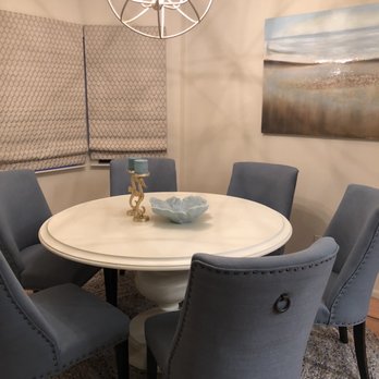 Design Me By Mahlah - Dining table. Love the round table and comfy chairs. - Interior Design Near Me