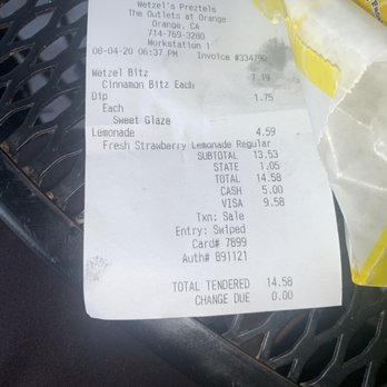 Wetzel's Pretzels - Pretzels Near Me - Orange, California