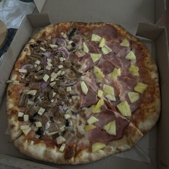 Wicked Pies - Half one eyed jack and half great northern. - Pizza Near Me - Olympia, Washington Wicked Pies - Half one eyed jack and half great northern. - Pizza Near Me - Olympia, Washington