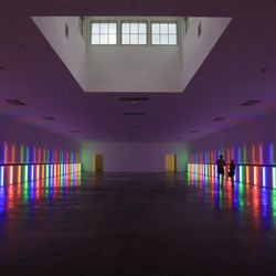 Dan Flavin Installation at Richmond Hall - The Menil Collection's Richmond Hall
