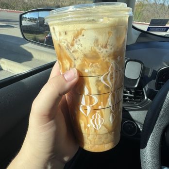 Starbucks - Iced Shaken Espresso with Carmel and a splash of cream - Coffee & Tea Near Me - Fort Worth, Texas Starbucks - Iced Shaken Espresso with Carmel and a splash of cream - Coffee & Tea Near Me - Fort Worth, Texas