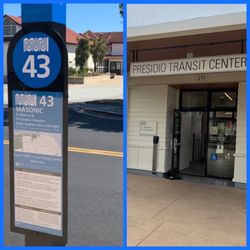 Presidio Transit Center - Muni Bus 43 Masonic ~ To Crocker Amazon | To Marina  8/2022
