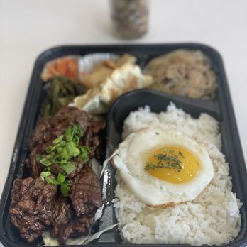 Dosirak Express - Boneless beef short rib with fried egg - Korean Near Me - Irvine, California Dosirak Express - Boneless beef short rib with fried egg - Korean Near Me - Irvine, California