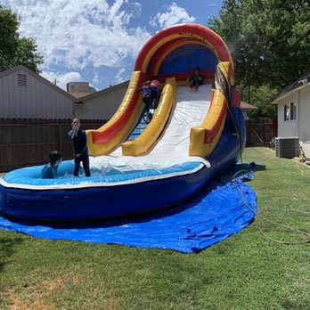 Happy Bounce House - 18ft water slide - Party Equipment Rentals Near Me