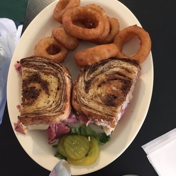 Bisbee Breakfast Club - Ruben Sandwich w/onion rings - American Near Me - Bisbee, Arizona Bisbee Breakfast Club - Ruben Sandwich w/onion rings - American Near Me - Bisbee, Arizona