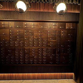 Trophy Room - Card catalog style lockers to safely lock your cell phone. You would not be able to bring it in.. - Cocktail Bars Near Me - Phoenix, Arizona