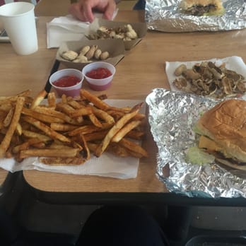 Five Guys - Little bacon cheeseburger and little cajun fries. - Fast Food Near Me - Arlington, Virginia
