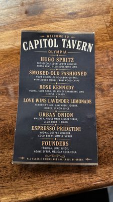 Menu photo 3 Capitol Tavern Olympia, WA