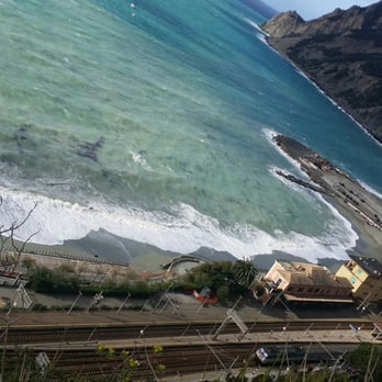Stazione Monterosso - station from above.. - Train Stations Near Me - Monterosso al Mare, SP