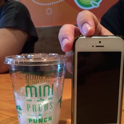 This is how small the "mini size drink" is.