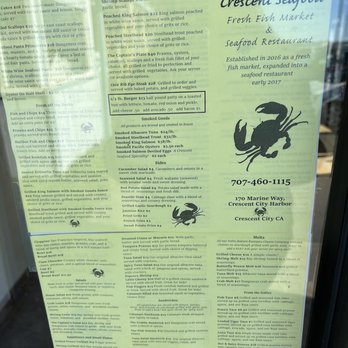 Crescent Seafood - Crescent Seafood menu (Jan.25) - Seafood Markets Near Me - Crescent City, California Crescent Seafood - Crescent Seafood menu (Jan.25) - Seafood Markets Near Me - Crescent City, California