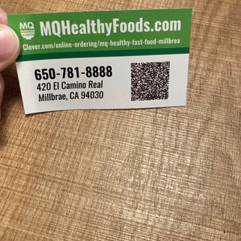 MQ Healthy Food - Qr menu code for your phone - New American Near Me - Millbrae, California