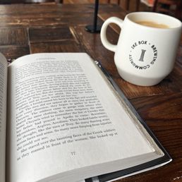 Oat milk latte with my book Oat milk latte with my book