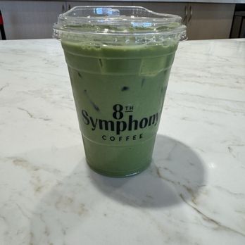 8th Symphony Coffee - Matcha latte, oat milk, simple syrup - Coffee & Tea Near Me - Cerritos, California