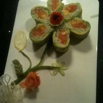 Blue Ginger - I asked him to make me a roll with salmon, mango and avocado. This is what he made :) - Japanese Near Me - Southwest Ranches, Florida