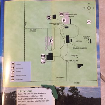 Gamble Plantation - Map of the Plantation - Landmarks & Historical Buildings Near Me - Ellenton, Florida
