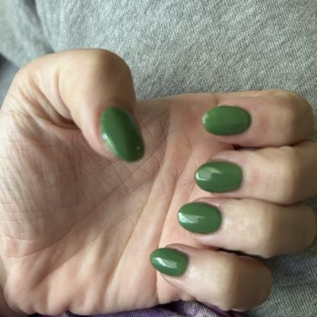 Fancy Nails - The color they gave me... for the BEACH. Christmas tree green. - Nail Salons Near Me - Knoxville, Tennessee