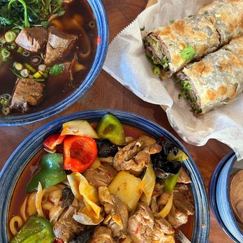 Noodle St - Spicy Beef Noodle, Beef Roll Pancake, Savory Braised Chicken with Knife Cut Noodle (instagram @fanaticdiner) - Noodles Near Me - Fullerton, California Noodle St - Spicy Beef Noodle, Beef Roll Pancake, Savory Braised Chicken with Knife Cut Noodle (instagram @fanaticdiner) - Noodles Near Me - Fullerton, California