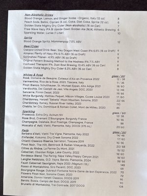 Menu photo 3 Creekwood Berkeley, CA