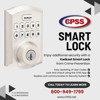 Crime Prevention Security Systems - Unlock your front door lock from your phone!
Create unique user codes for limited access during specific times. - Security Systems Near Me - Jacksonville, Florida Crime Prevention Security Systems - Unlock your front door lock from your phone!
Create unique user codes for limited access during specific times. - Security Systems Near Me - Jacksonville, Florida
