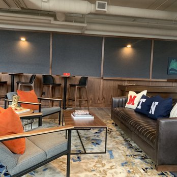Moxy Nashville Vanderbilt Area - Lounge area on first floor. Shuffleboard, darts, and board games are free to use. - Hotels Near Me - Nashville, Tennessee