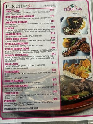 Menu photo 2 Tequila 45 Houston, TX Menu photo 2 Tequila 45 Houston, TX