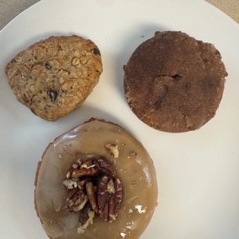 Rooted Coffee - Oat bar, maple pecan donut, apple cider donut (the best IMO) - Coffee & Tea Near Me - Walnut Creek, California