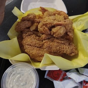 Chef2thebone Fish Fry & More - Catfish and shrimp plate - Southern Near Me - Corona, California Chef2thebone Fish Fry & More - Catfish and shrimp plate - Southern Near Me - Corona, California