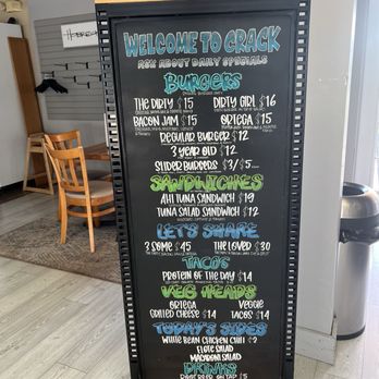 Crack - Daily Menu - Burgers Near Me - Long Beach, California