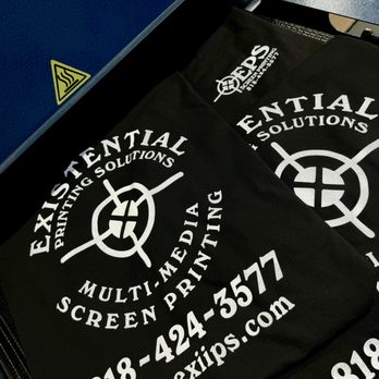 Existential Printing Solutions - Newly printed shop tshirts! - Screen Printing/T-Shirt Printing Near Me - Camarillo, California
