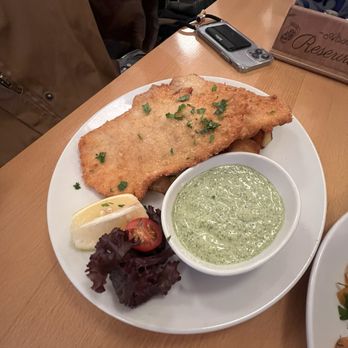 Atschel - Schnitzel w/7 herb sauce - Hessian Near Me - Frankfurt, HE Atschel - Schnitzel w/7 herb sauce - Hessian Near Me - Frankfurt, HE
