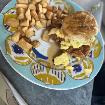 Around the Corner - Honey Chicken Biscuit - Breakfast & Brunch Near Me - Houston, Texas Around the Corner - Honey Chicken Biscuit - Breakfast & Brunch Near Me - Houston, Texas