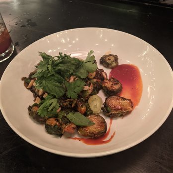 The V'Randa - Crispy brussel sprouts (korean BBQ, pickled peppers, cashews, fresh cilantro and basil) - New American Near Me - Grand Island, New York The V'Randa - Crispy brussel sprouts (korean BBQ, pickled peppers, cashews, fresh cilantro and basil) - New American Near Me - Grand Island, New York